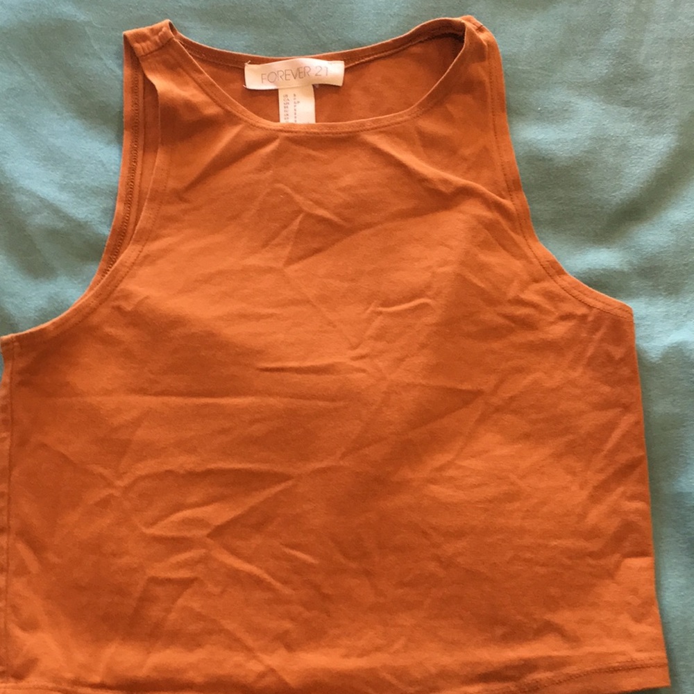 burnt orange crop top